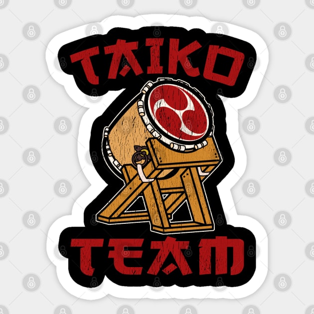 Taiko Team Design Gift Ideas For Taiko Drummers Sticker by BonnaVida